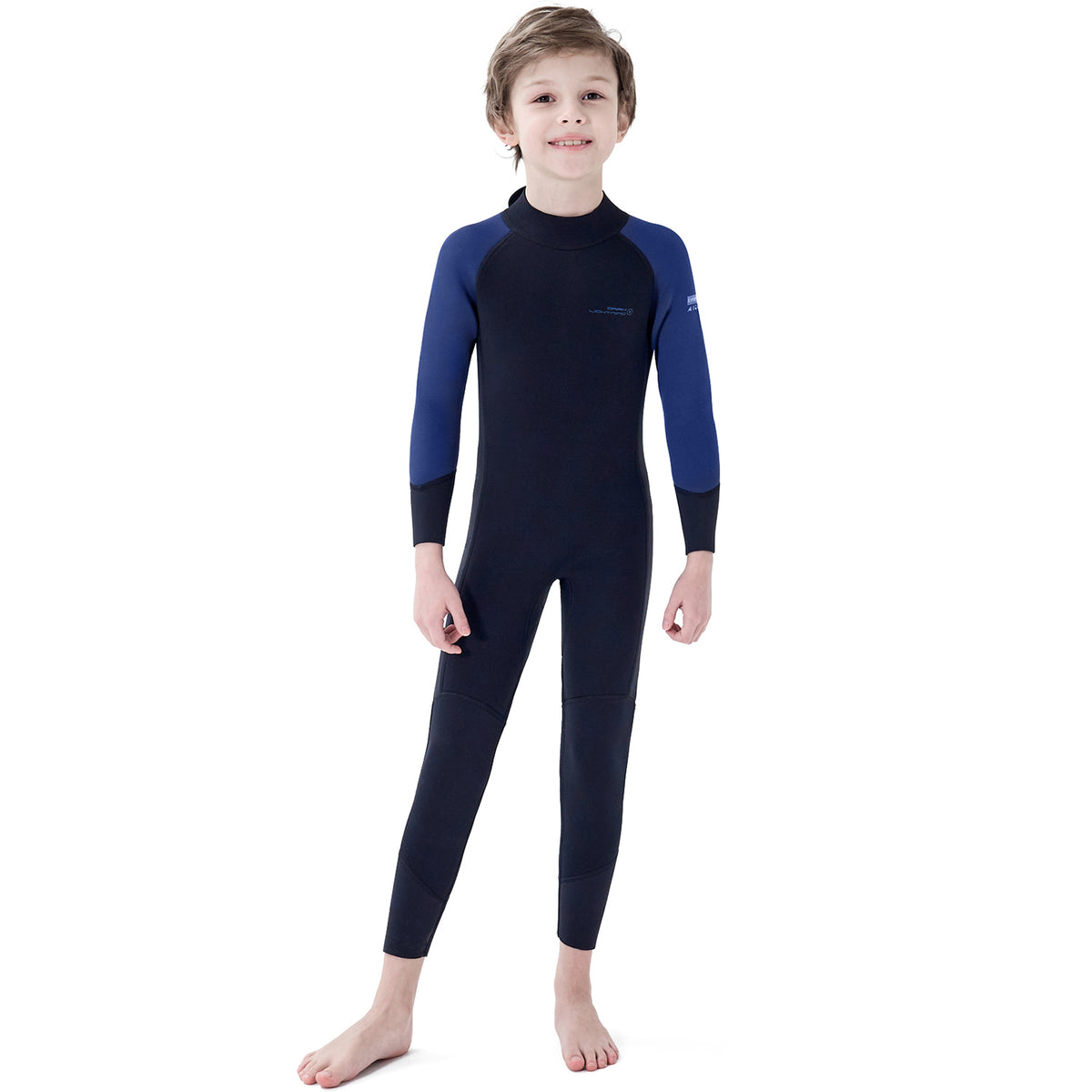 Dark Lightning 3/2mm Kids Long-Sleeved Wetsuit, Blue