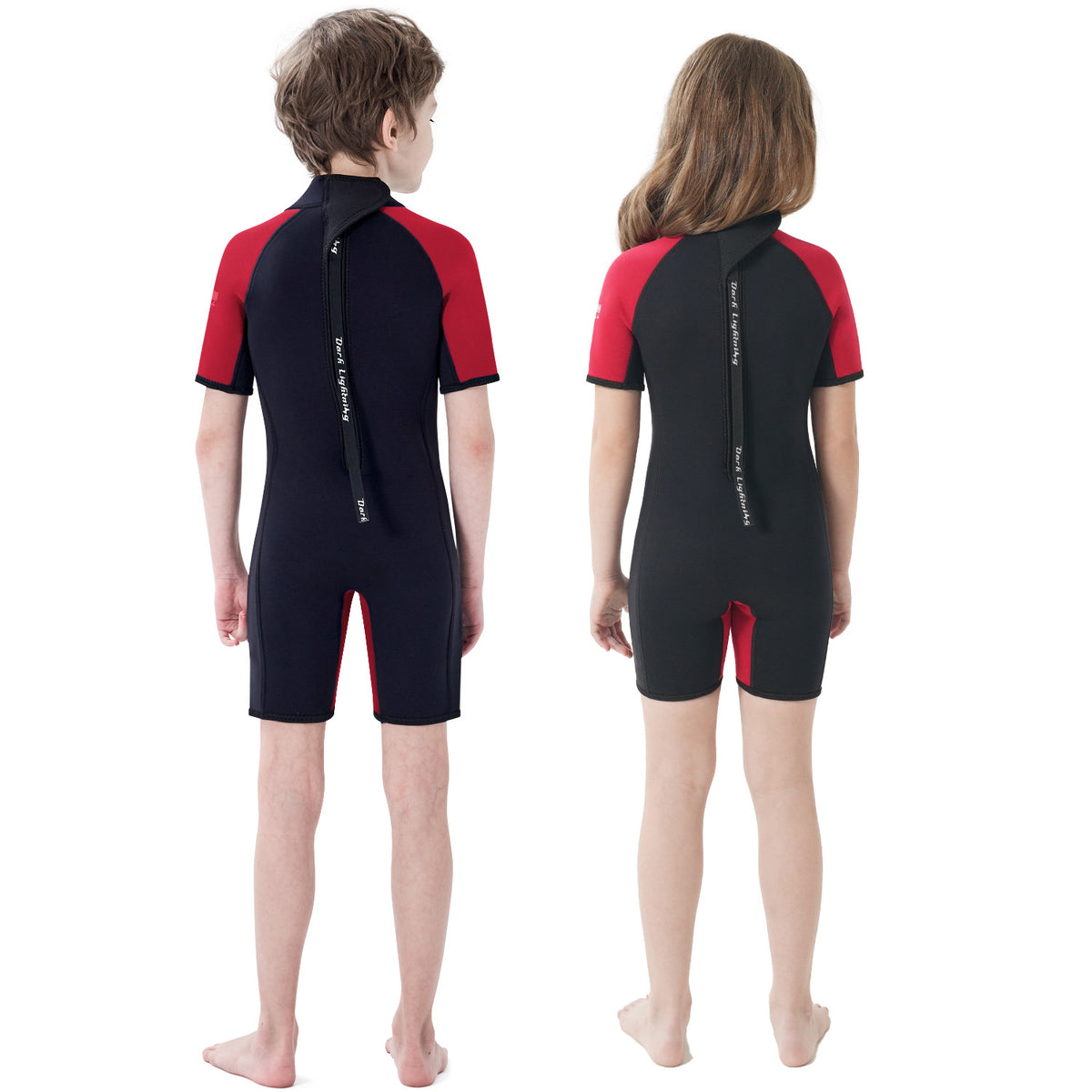 Dark Lightning 3/2 mm Kids Short-Sleeved Wetsuit - Dark Lightning US