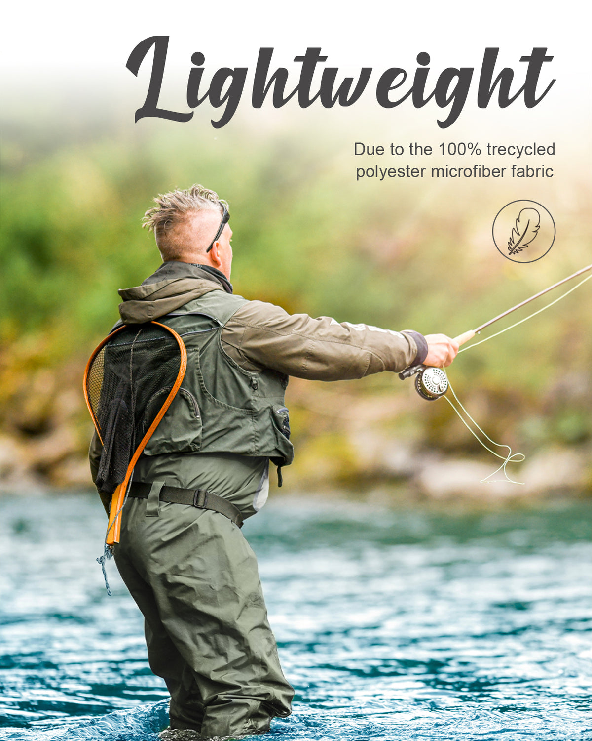 Dark Lightning breathable basic stockingfoot chest waders
