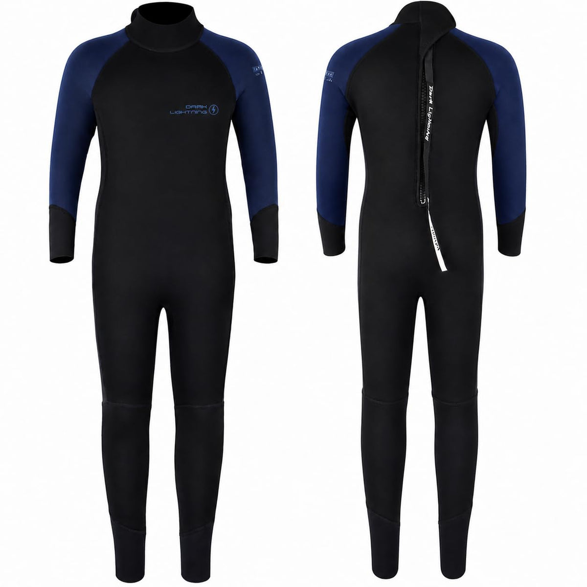 Dark Lightning Kids 3/2mm Full Wetsuit for Boys & Girls – Blue - image 1