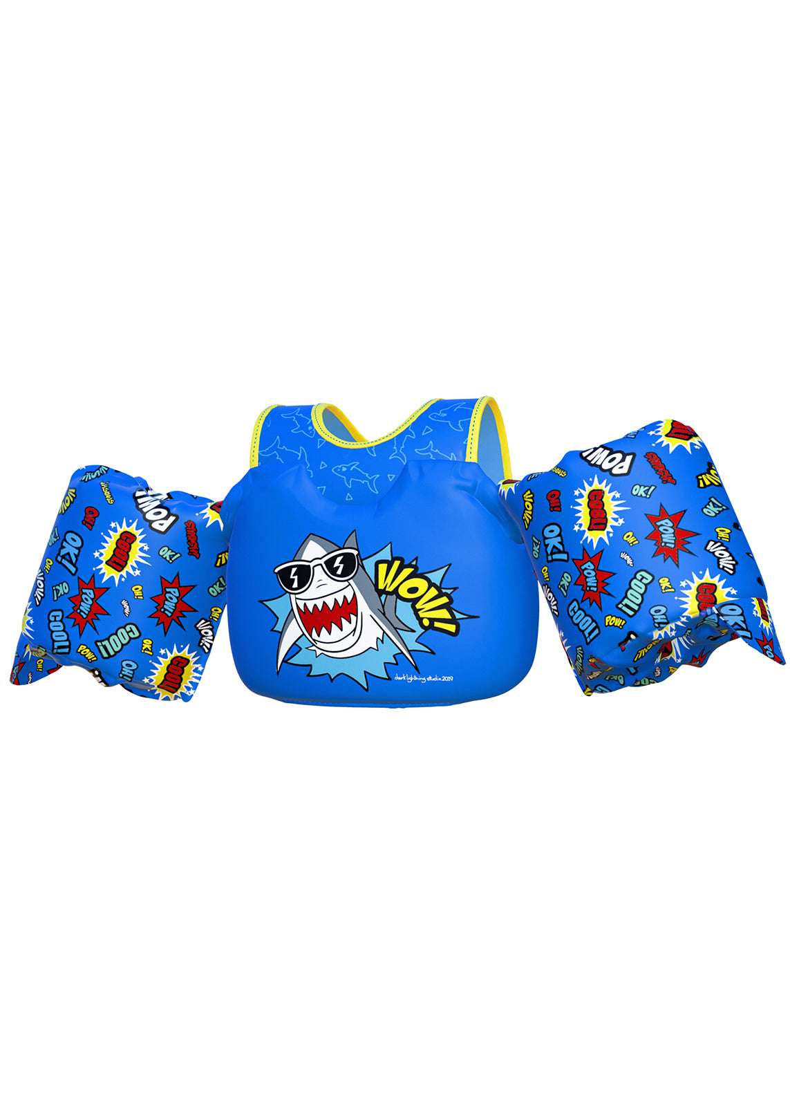 Dark Lightning Kids Swim Vest, Shark - Dark Lightning US