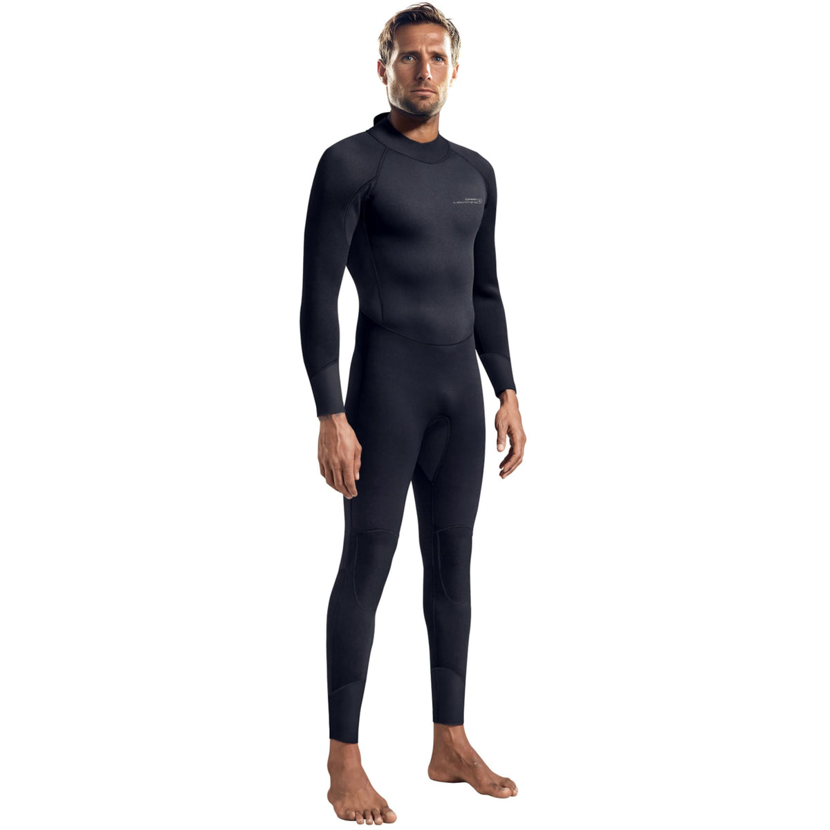 Dark Lightning Men's 3/2mm Full Wetsuit, Back Zip – Black - image 1