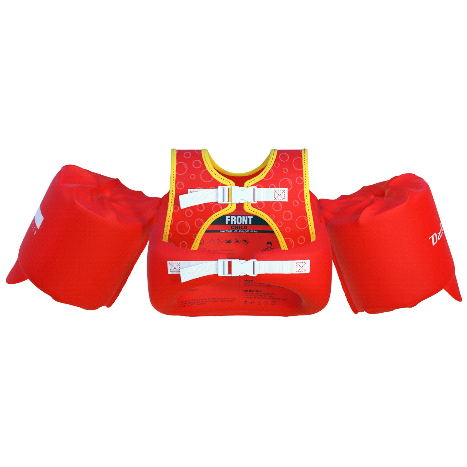 Dark Lightning Kids Swim Vest, Fish