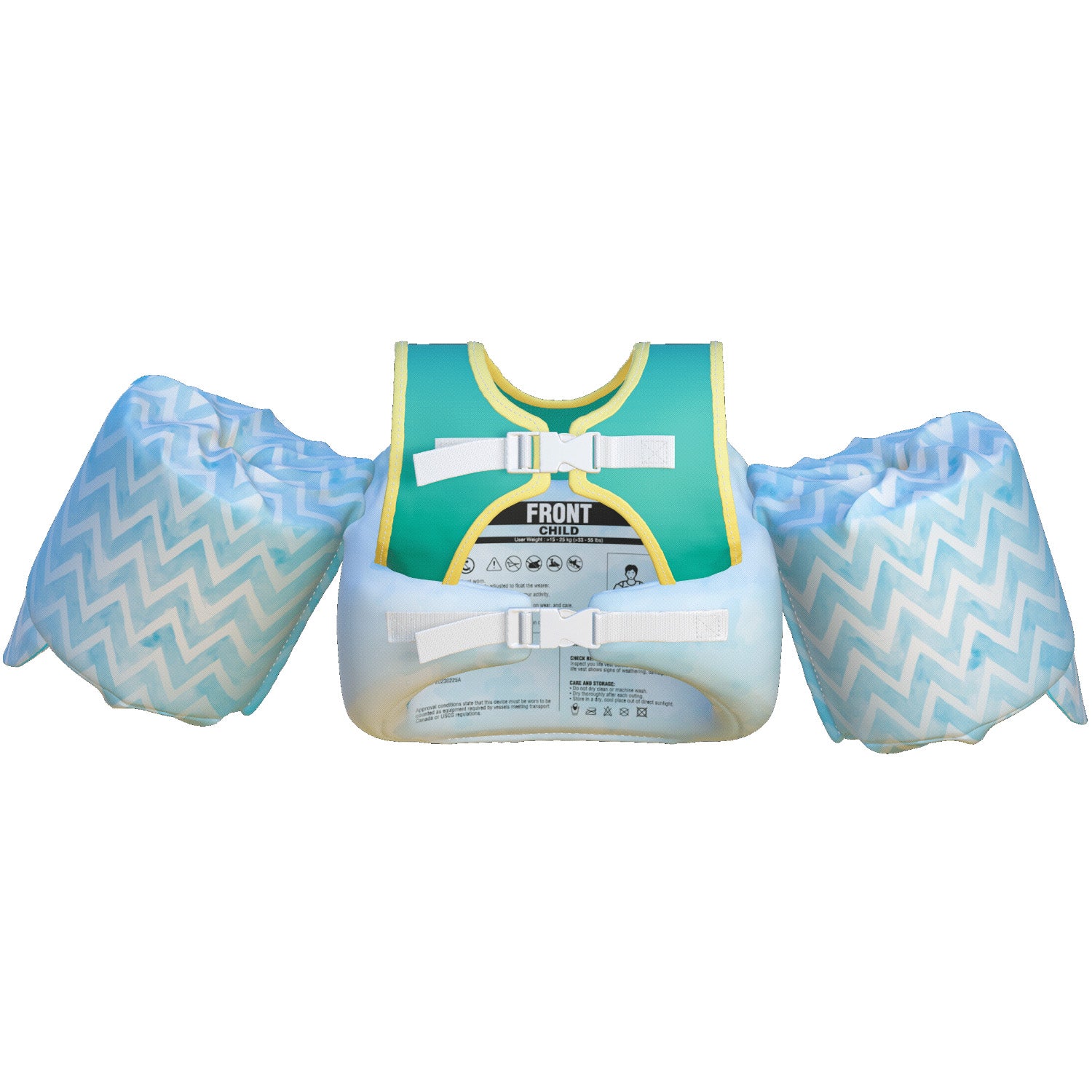 Dark Lightning Kids Swim Vest, Forest