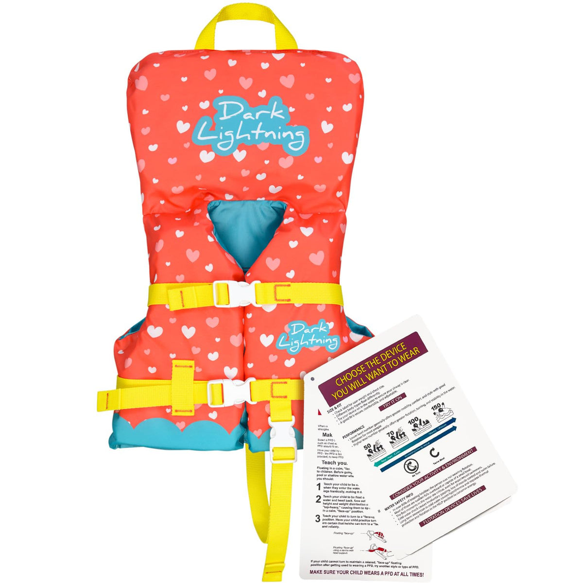 Dark Lightning USCG Approved Infant Life Jacket, Under 30 lbs – Love